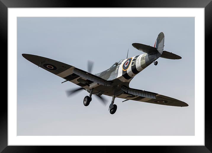 Spitfire AB910 Recovers Framed Mounted Print by J Biggadike
