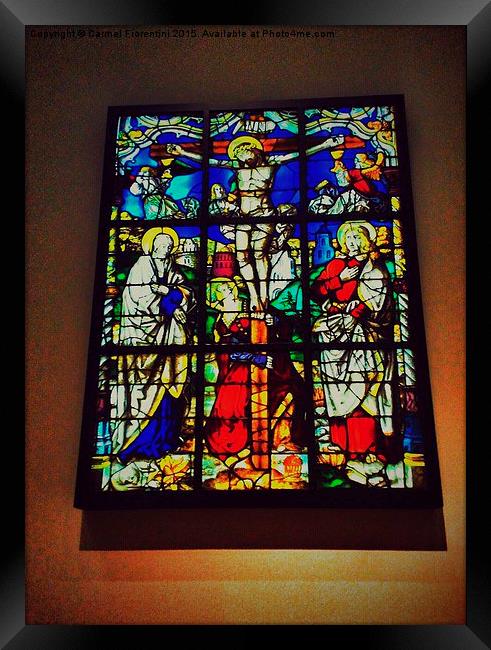  Stained glass window Framed Print by Carmel Fiorentini