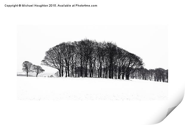  Winter Copse Print by Michael Houghton