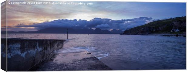  Elgol Panoramic 2 Canvas Print by David Hirst