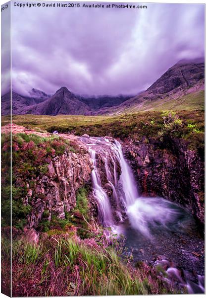  Fairy Pools Waterfall Canvas Print by David Hirst