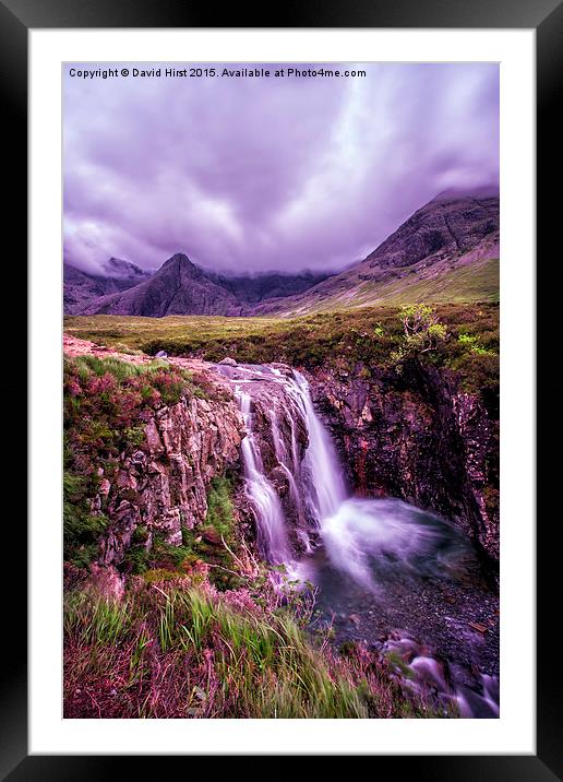 Fairy Pools Waterfall Framed Mounted Print by David Hirst