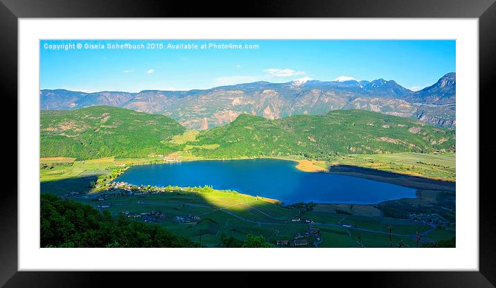  Lake Caldaro in South Tyrol Framed Mounted Print by Gisela Scheffbuch