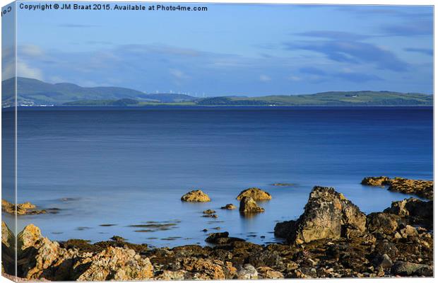 Serenity of Summer on Firth of Clyde Canvas Print by Jane Braat