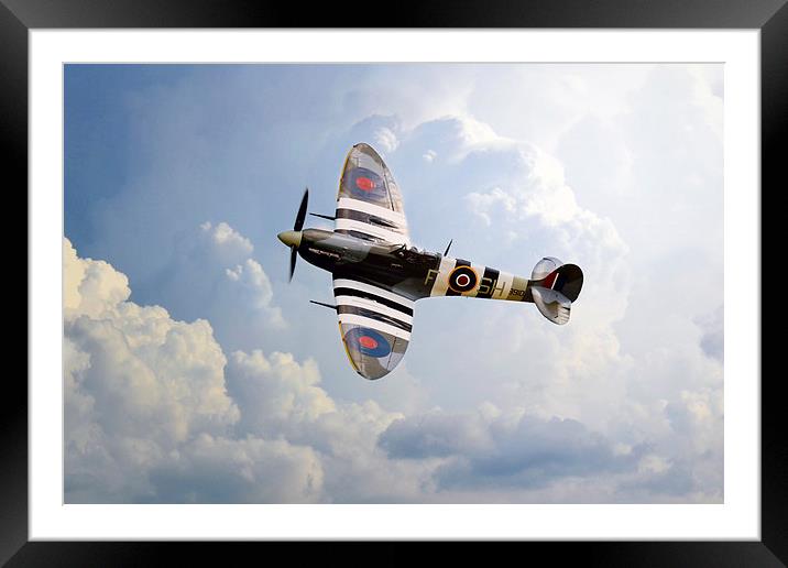 BBMF Spitfire AB910 Framed Mounted Print by J Biggadike