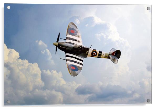 BBMF Spitfire AB910 Acrylic by J Biggadike