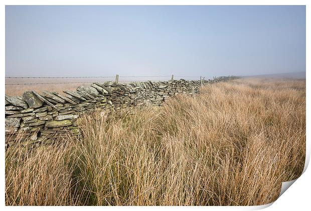  Misty morning on the moors Print by Andrew Kearton