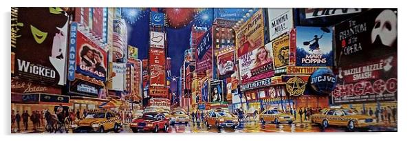 Time Square New York  Acrylic by Sue Bottomley
