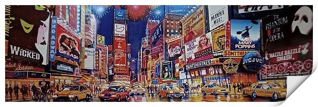 Time Square New York  Print by Sue Bottomley