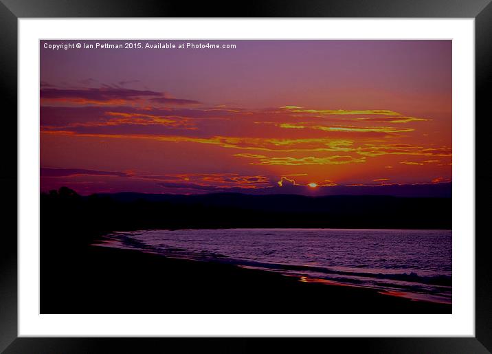  Good Harbor winter Sunset Framed Mounted Print by Ian Pettman