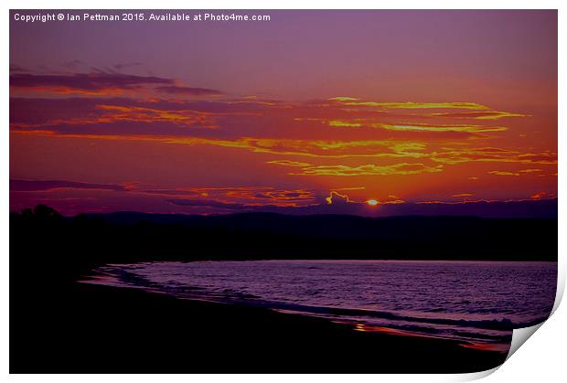  Good Harbor winter Sunset Print by Ian Pettman