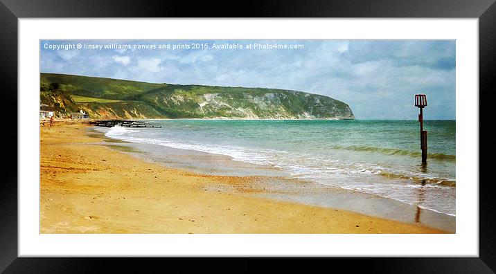  Sunshine On The Isle Of Purbeck Framed Mounted Print by Linsey Williams