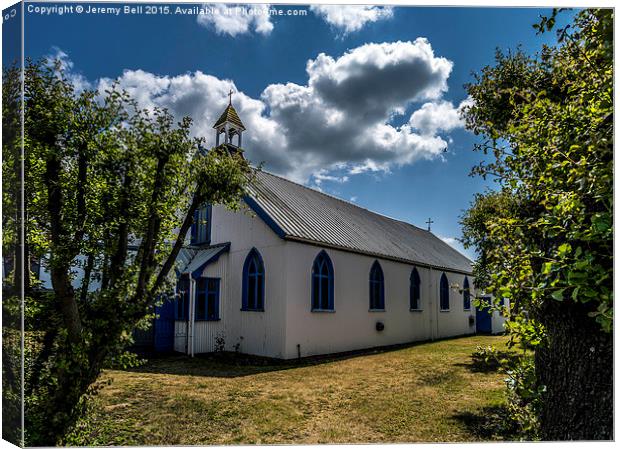The Famous Tin Tabernacle or Tin Church situtated  Canvas Print by Jeremy Bell