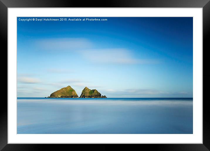 Sunrise - Holywell Bay Framed Mounted Print by Daryl Peter Hutchinson