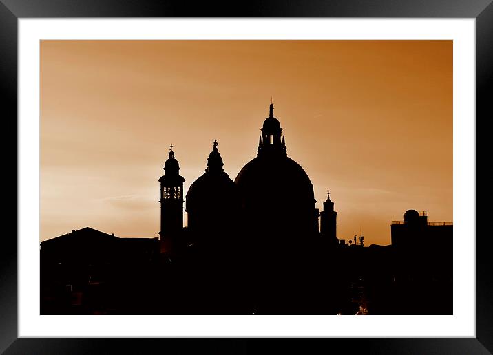  Venice Silhouette Framed Mounted Print by Scott Anderson