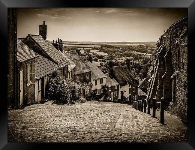 Gold Hill, Shaftesbury, England, UK Framed Print by Mark Llewellyn