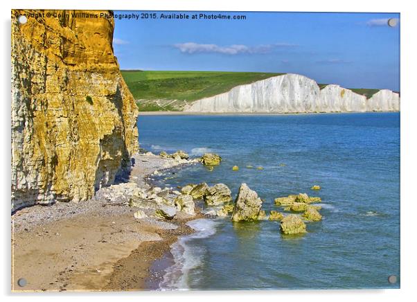  Seven Sisters and Hope Gap Acrylic by Colin Williams Photography