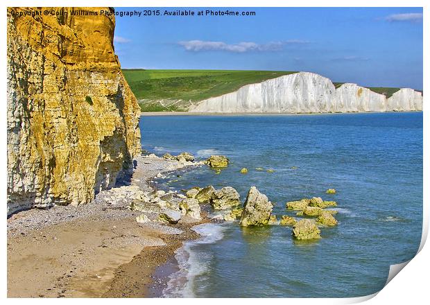  Seven Sisters and Hope Gap Print by Colin Williams Photography