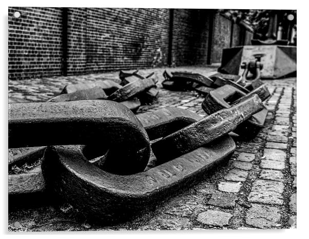 Anchor Chain in the Street Acrylic by Jon Mills