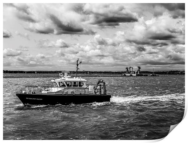  Pilot Vessel - SD Solent Racer Print by Jon Mills