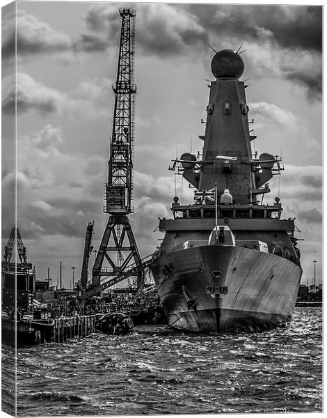  The Destroyer - HMS Diamond Canvas Print by Jon Mills