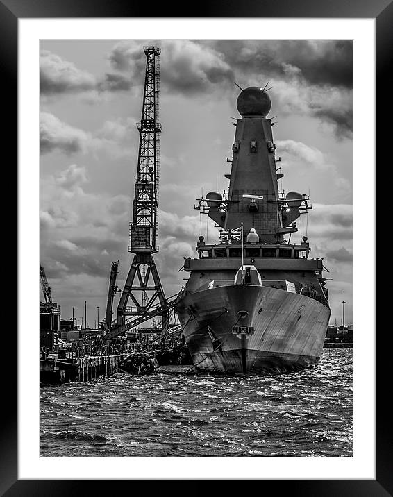  The Destroyer - HMS Diamond Framed Mounted Print by Jon Mills