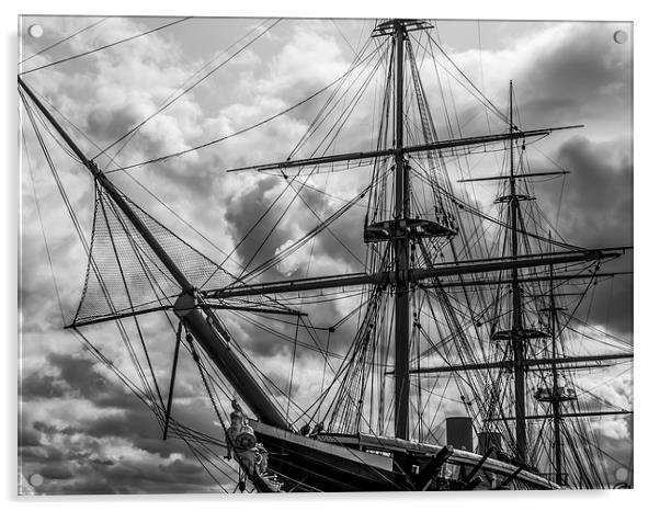  HMS Warrior Acrylic by Jon Mills