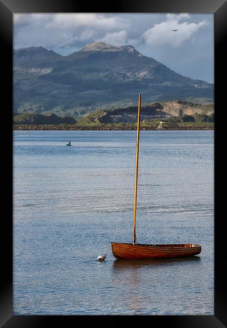  Fishing boat at Borth y Gest Framed Print by Rory Trappe