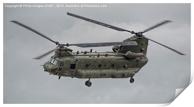 Boeing CH47 Chinook HC4 (1) Print by Philip Hodges aFIAP ,