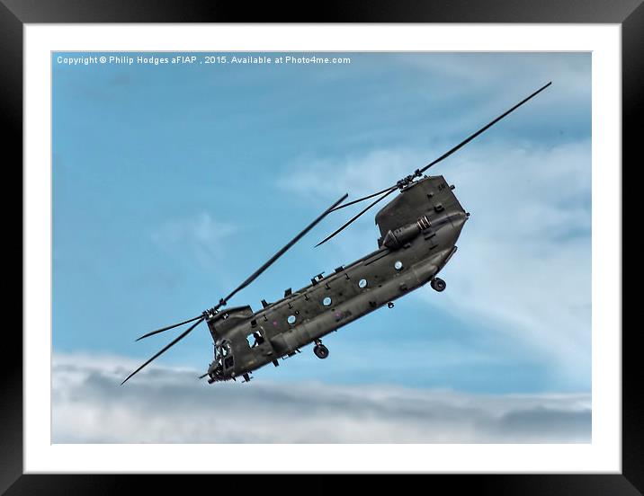   Boeing CH47 Chinook HC4 (3) Framed Mounted Print by Philip Hodges aFIAP ,