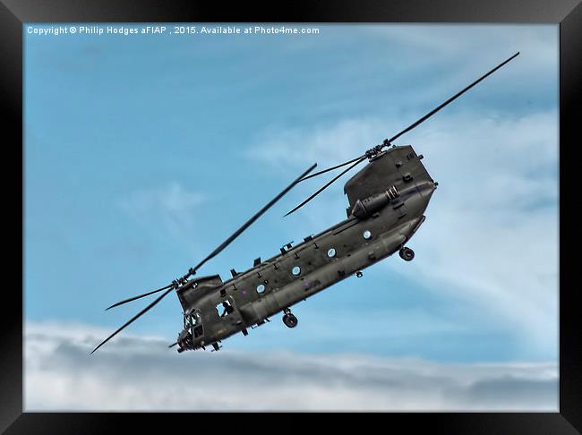   Boeing CH47 Chinook HC4 (3) Framed Print by Philip Hodges aFIAP ,