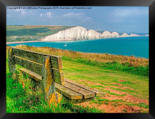  Bench and Seven Sisters Framed Print by Colin Williams Photography