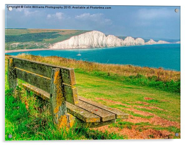  Bench and Seven Sisters Acrylic by Colin Williams Photography
