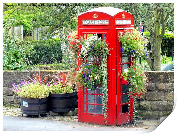  Telephone Box  Spofforth  North Yorkshire Print by Colin Williams Photography
