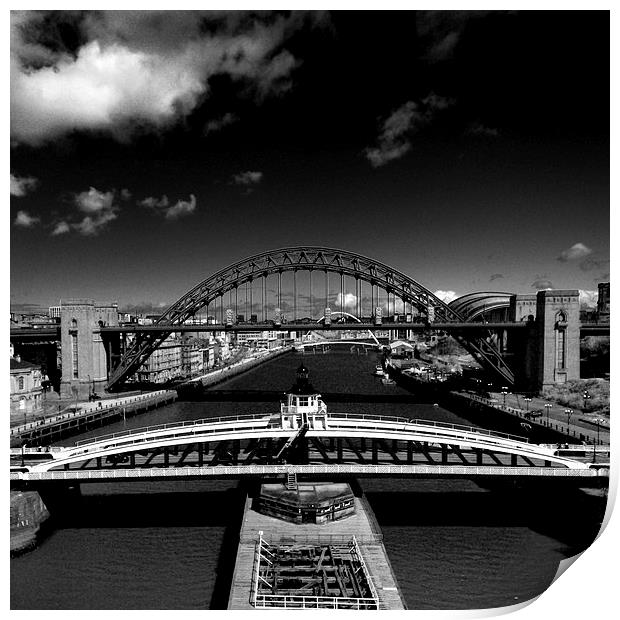  Tyne Bridges Print by Alexander Perry
