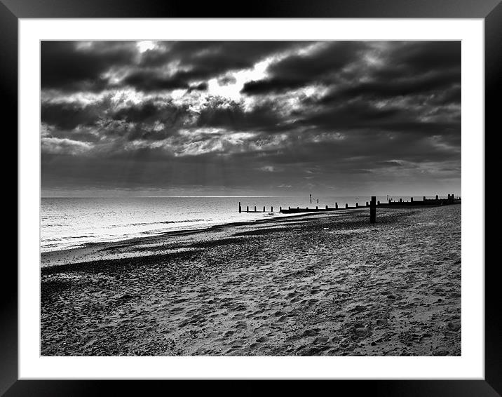 Southwold Beach on Winters Day Framed Mounted Print by Paul Macro