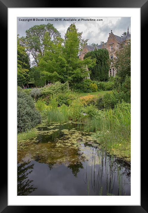 Garden pond  Framed Mounted Print by Derek Corner