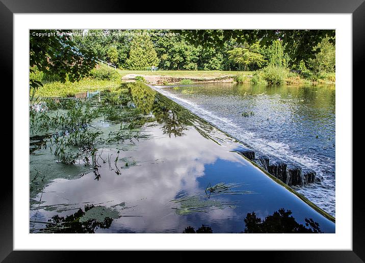  Wier on the Stour Framed Mounted Print by Phil Wareham