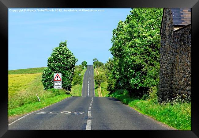  Northumberland Roads Framed Print by Gisela Scheffbuch