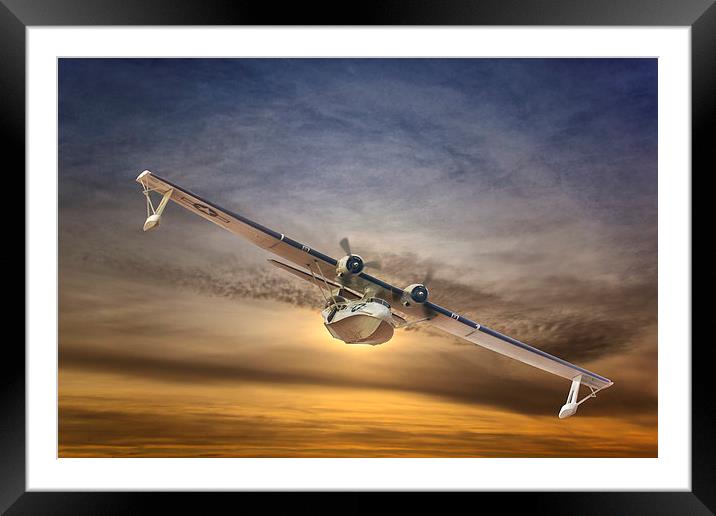  A  PBY Catalina Soars Framed Mounted Print by Rob Lester