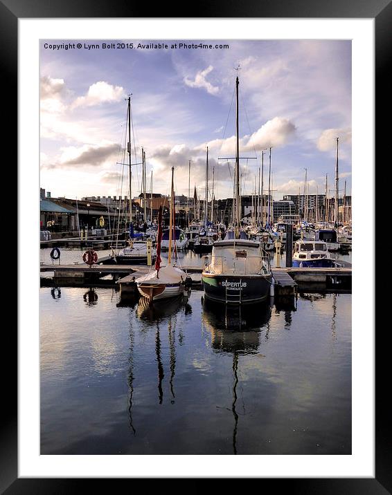  Sutton Harbour Marina Plymouth Framed Mounted Print by Lynn Bolt