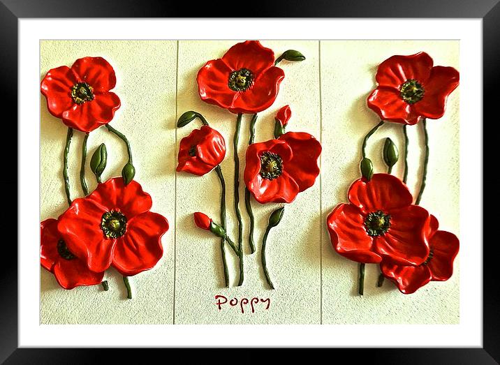  Poppy Poppy Poppy Framed Mounted Print by Sue Bottomley