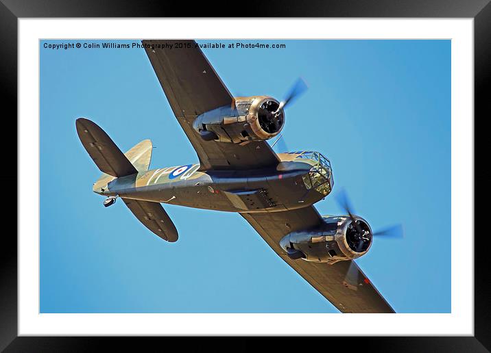  Bristol Blenheim RIAT 2015 2 Framed Mounted Print by Colin Williams Photography