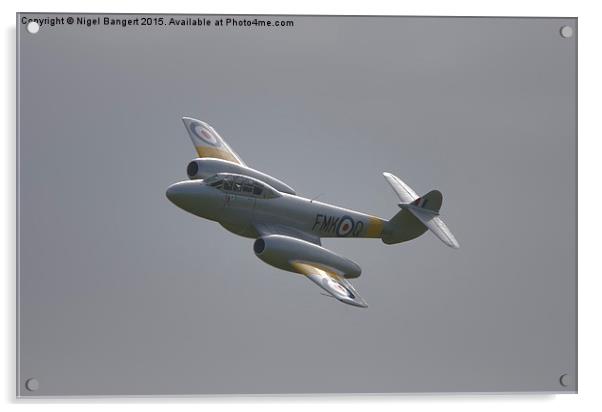  Gloster Meteor T7 Acrylic by Nigel Bangert