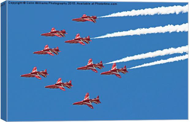  The Red Arrows RIAT 2015 10 Canvas Print by Colin Williams Photography