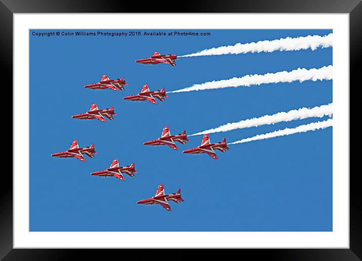  The Red Arrows RIAT 2015 10 Framed Mounted Print by Colin Williams Photography