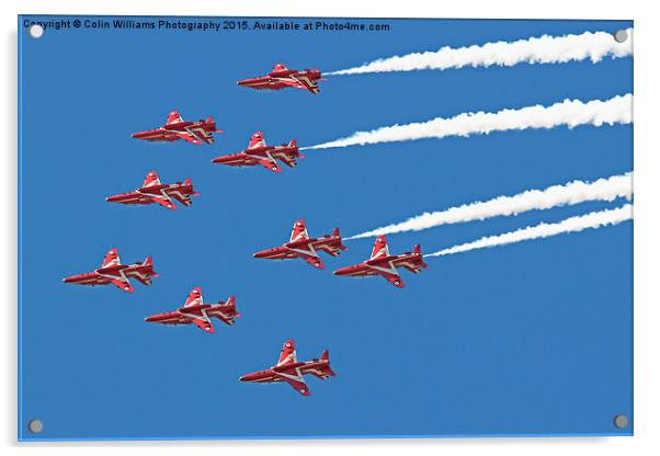  The Red Arrows RIAT 2015 10 Acrylic by Colin Williams Photography