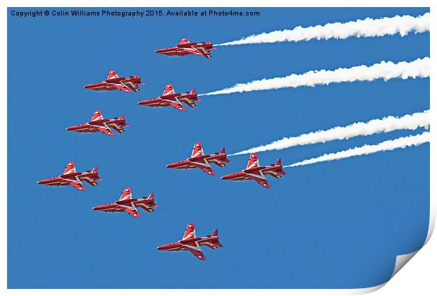  The Red Arrows RIAT 2015 10 Print by Colin Williams Photography