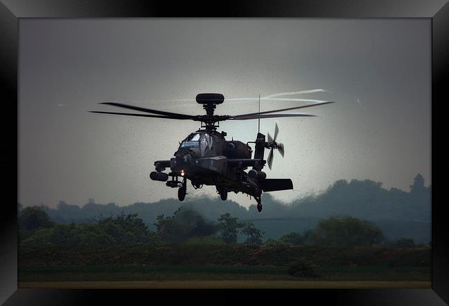  AH-64 Apache Framed Print by Nigel Bangert