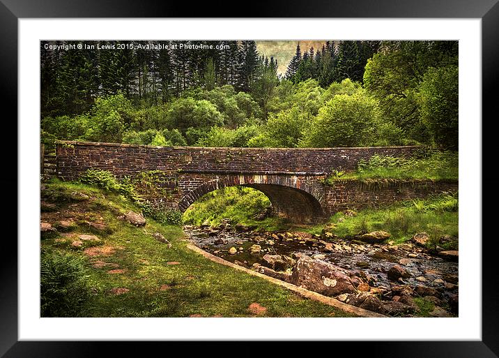  Bridge Over The Caerfanell Framed Mounted Print by Ian Lewis